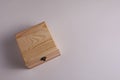 Wooden box on white background, for secrets