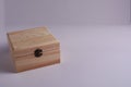 Wooden box on white background, for secrets