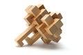 Wooden Brain Teaser Royalty Free Stock Photo