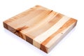 Wooden bread board on white background