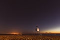 Wooden breakwater at sunset on the Baltic Sea Royalty Free Stock Photo