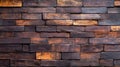 Wooden brick wall texture , wooden background. Bricks made of wood Royalty Free Stock Photo