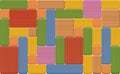 Wooden Bricks Wall Pattern Colored Toy