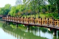 Wooden bridge Royalty Free Stock Photo