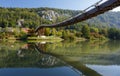 Wooden bridge in Essing - AltmÃÂ¼hltal, Bavaria Royalty Free Stock Photo