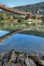 Wooden bridge in Essing - AltmÃÂ¼hltal, Bavaria Royalty Free Stock Photo