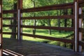 Wooden bridge focused Royalty Free Stock Photo