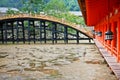 Wooden bridge at Itsukusima shrine