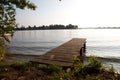 Wooden bridge at the lakes Royalty Free Stock Photo