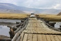 Wooden bridge in Mongolia