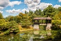 Wooden Bridge at the Old Shugakuin Imperial Villa Pond