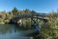 Wooden bridge in the Olonne swamp Royalty Free Stock Photo