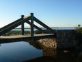 Sardinia. Wooden bridge Royalty Free Stock Photo