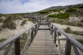 Wooden bridge over the beach of Palma de Mallorca, Cala Mesquida is such a beautiful place to be