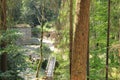 Bridge over river Kamenice by Dolsky mill Royalty Free Stock Photo