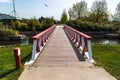 Wooden Bridge on River Royalty Free Stock Photo