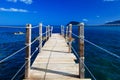 Wooden bridge - sea, summer. Royalty Free Stock Photo