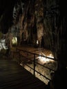 Wooden Bridge in Barac Cave, Croatia Royalty Free Stock Photo