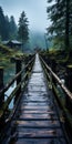 Wooden Bridge: Atmospheric And Moody Landscapes With Kitsch Charm