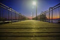 Wooden bridge at sunset in Turkey