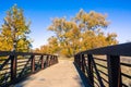 Wooden bridge in Sycamore Grove Park, Livermore, east San Francisco bay, California Royalty Free Stock Photo