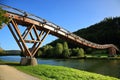 The wooden bridge Tatzlwurm is a sight of Essing