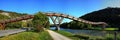 The wooden bridge Tatzlwurm is a sight of Essing
