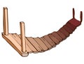 Wooden Bridge, Vector Illustration.