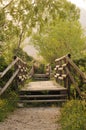 Wooden bridges along nature path Royalty Free Stock Photo