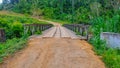 Wooden bridges were built to facilitate land transportation routes