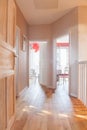 Wooden bright corridor