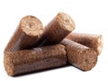 Wooden briquettes Royalty Free Stock Photo