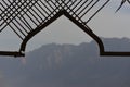 Wooden broken balcony in wakan village Oman