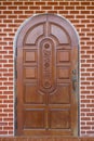 Wooden brown door Royalty Free Stock Photo