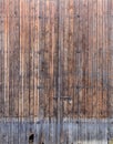 Wooden brown, old and peeled background. Close up view with details. Space for text. Royalty Free Stock Photo