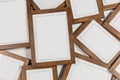 Wooden brown photo frame background