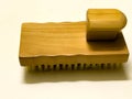 A wooden brush isolated on a countertop Royalty Free Stock Photo