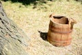 Wooden bucket Royalty Free Stock Photo