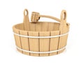 Wooden bucket and dipper