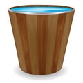 Wooden bucket,vector