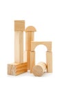 Wooden building blocks Royalty Free Stock Photo