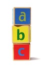 Wooden building blocks - abc Royalty Free Stock Photo