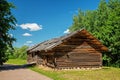 Wooden building in the Museum of Folk Wooden Architecture - Vitoslavlitsy in Russia