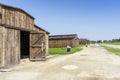 Wooden buildings in Auschwitz Birkenau museum, Poland