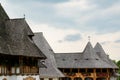 Wooden buildings from the Barsana Monastery, Maramures, Romania Royalty Free Stock Photo