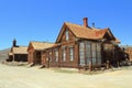 Bodie State Historic Park, Eastern Sierra, Houses and Methodist Church along Main Street of Ghost Town, California, USA Royalty Free Stock Photo