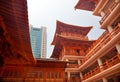 Wooden Buildings Jing An Temple Shanghai
