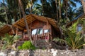 Wooden bungalows on Colva Beach Royalty Free Stock Photo