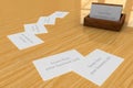 Wooden Business cards Holder Royalty Free Stock Photo