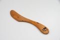 Wooden butter knife of juniper with cut out cat